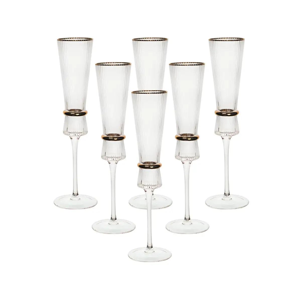 Набір келихів для шампанського Stunning 6 х 200 мл Прозорий (22775530) - фото 2 Набір келихів для шампанського Stunning 6 х 200 мл Прозорий (22775530) - фото 2