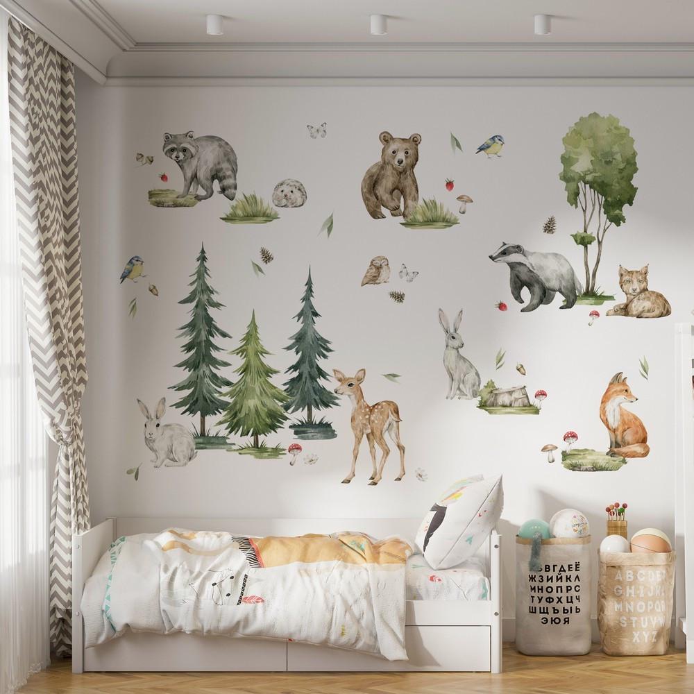 Наклейки интерьерные виниловые в детскую LIPKO Лес XL (525XL)