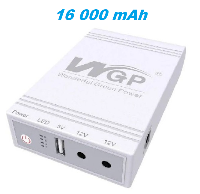 Повербанк портативний WGP MINI DC UPS WGP103C ДБЖ Mini UPS 16000 мАг 5V 9V 12V для модему роутера - фото 5