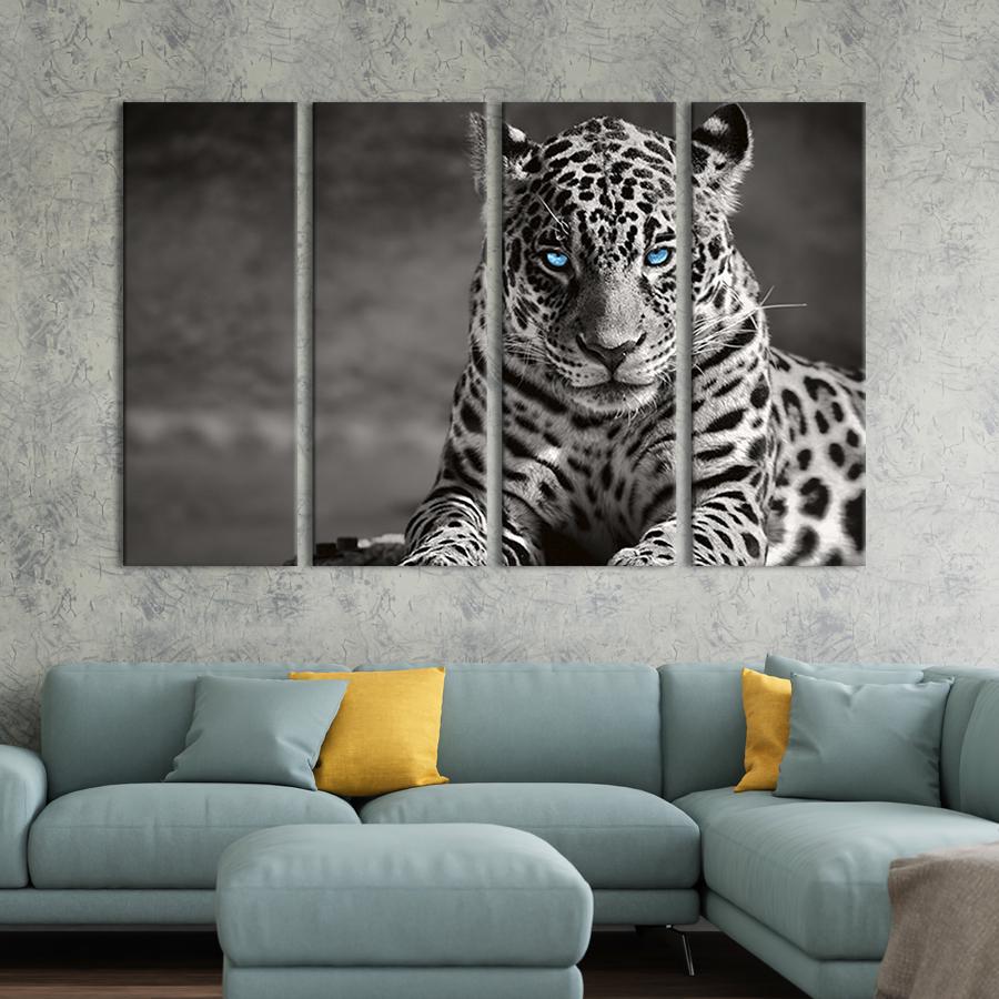 Модульная картина на холсте Полиптих Гордый ягуар 89x53 см (177-41)