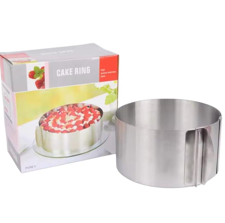 Розсувне кільце для торта з нержавіючої сталі Cake Ring 16-30 см (1206)