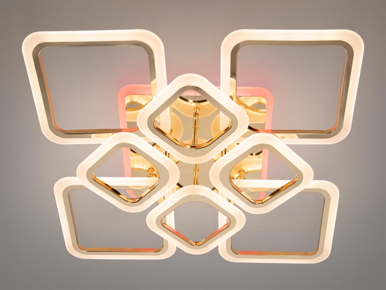 Люстра LED HA8060-4+4G-LS в спальню с димером 115W на 17 м2 Золотой (2556172817) - фото 3 Люстра LED HA8060-4+4G-LS в спальню с димером 115W на 17 м2 Золотой (2556172817) - фото 3