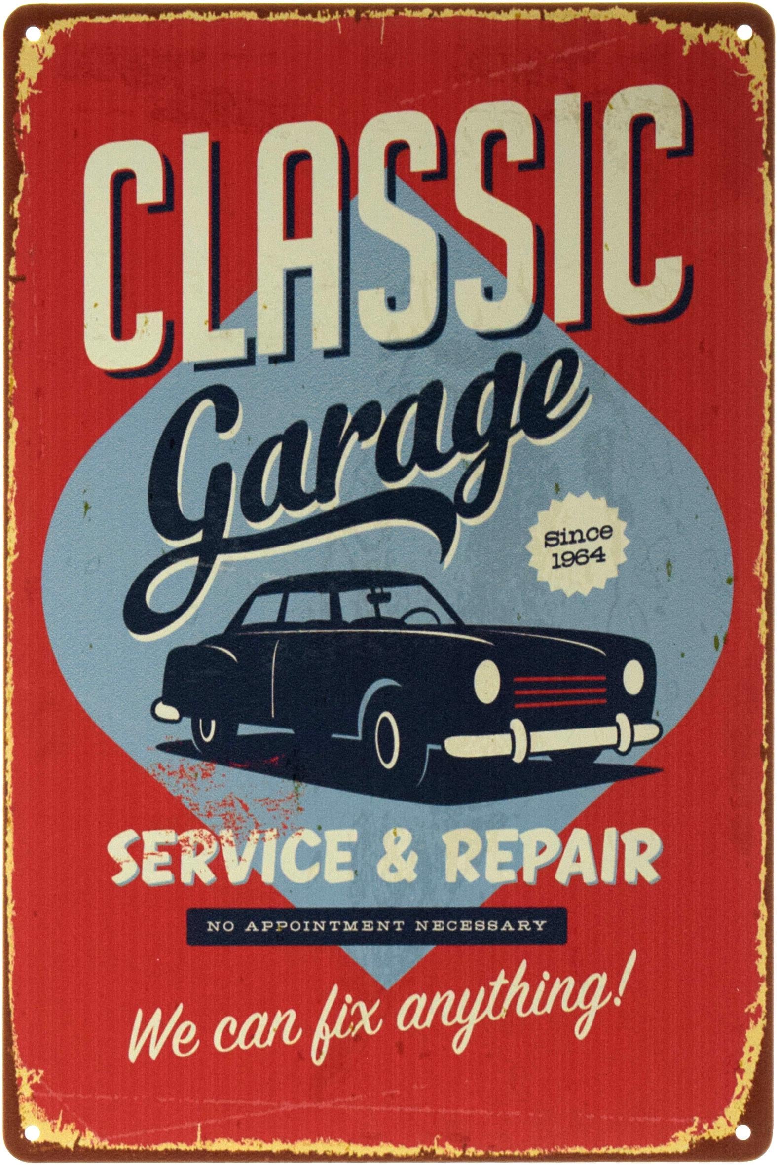 Табличка металлическая Классический Гараж Мы Можем Все Исправить!/Classic Garage We Can Fix Anything! 20x30 см Табличка металлическая Классический Гараж Мы Можем Все Исправить!/Classic Garage We Can Fix Anything! 20x30 см