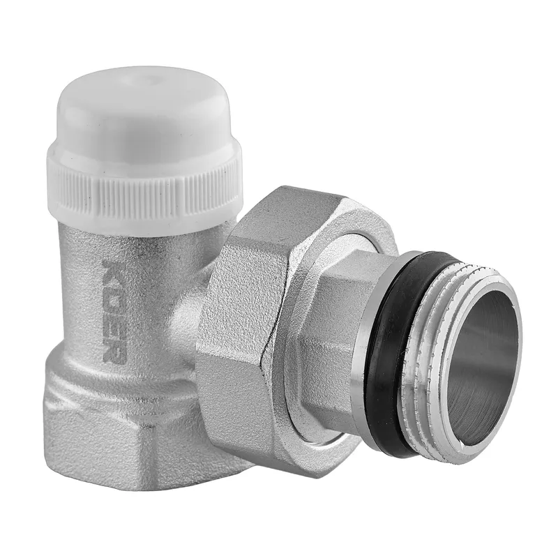 Термостатический радиаторный угловой клапан 1" с американкой KOER KR.921-Gi (KR5639) Термостатический радиаторный угловой клапан 1" с американкой KOER KR.921-Gi (KR5639)