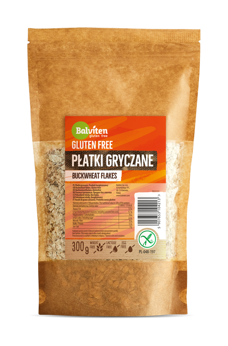 Хлопья без глютена Balviten из зеленой гречки 300 г (5907653104213)