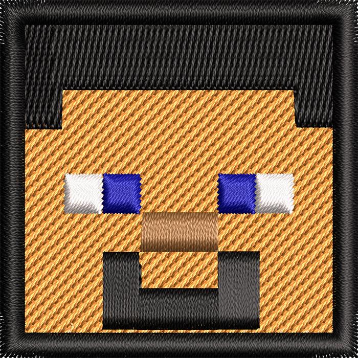 Нашивка патч голова Стив Steve по игре Майнкрафт Minecraft 4,5x4,5 см (160780497)