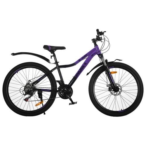 Велосипед SPARK FURY колеса 26" сталева рама 15" Фіолетовий з чорним (000239231)