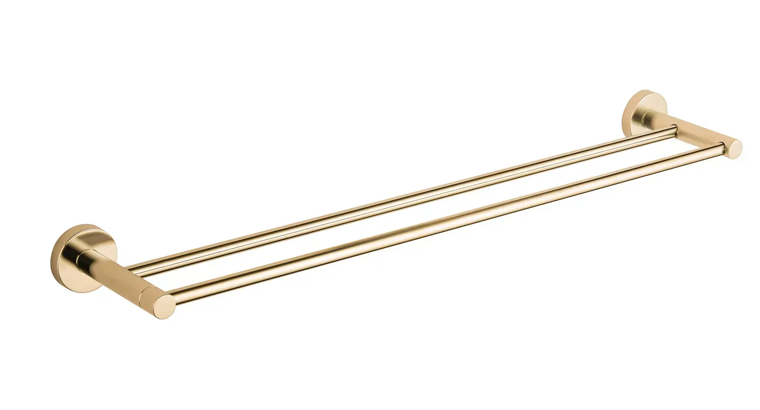 Держатель для полотенец VBI Venus двойной нержавеющая сталь Золотой брашированный (VBI-040008BG)