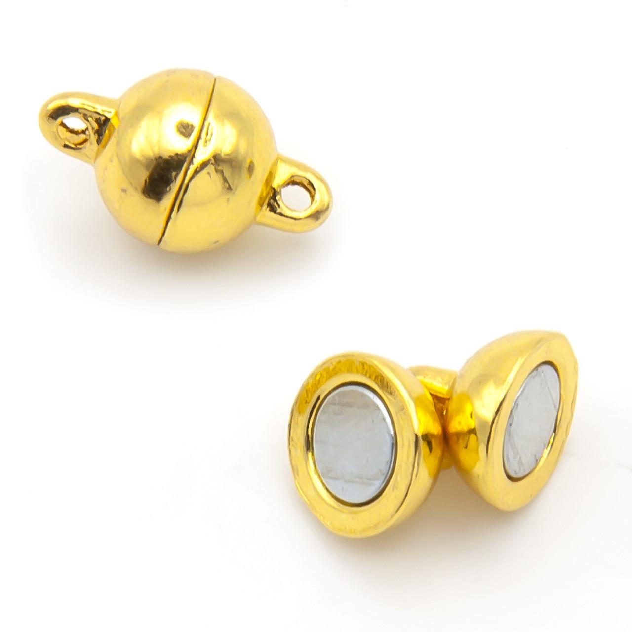 Замок магнитный Шар 8 мм 1 шт. Ярко-золотой (ЗМ0008ш84)