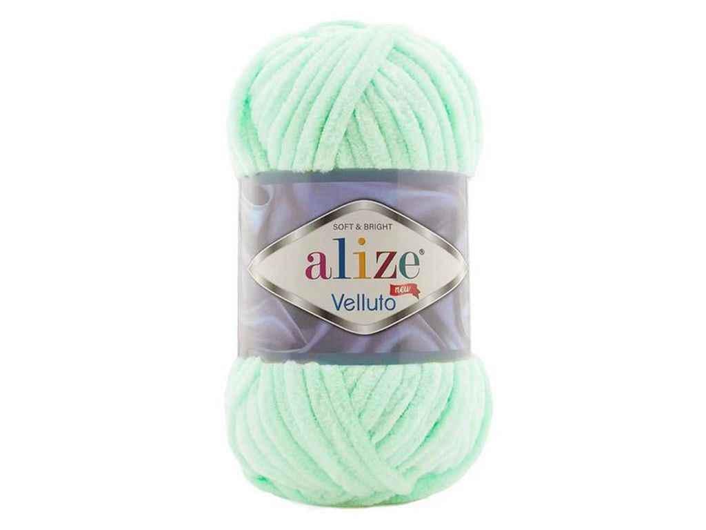 Пряжа Alize Velluto 100% микрополиэстер 100 г 68 м 5 шт. цвет 464 Мятный (969589)