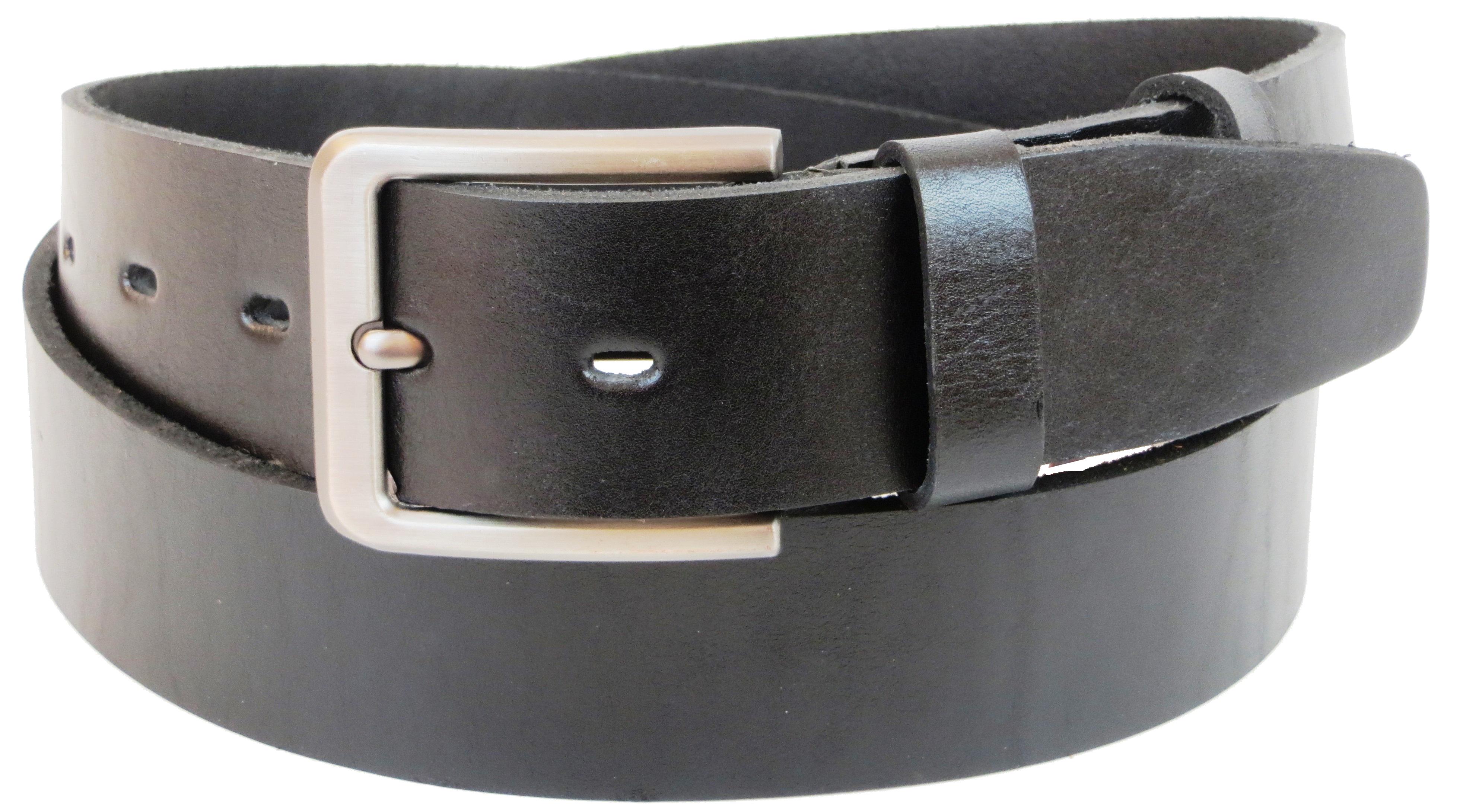 Мужской ремень Skipper кожаный Черный (1435-45)