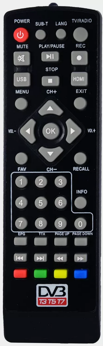 Пульт для DVB-T2 тюнера TCL T3 (1932899402)