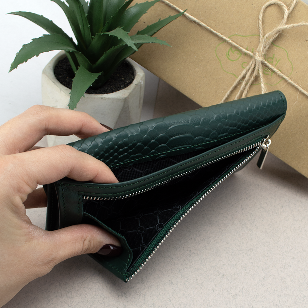 ᐉ Кошелек женский кожаный Leona питон Зеленый (2115433206) • Купить в ...