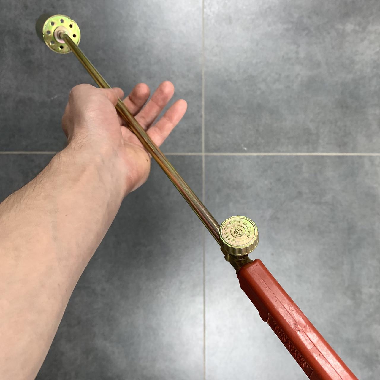 Газовая горелка для смоления с регулятором 700 мм сопло Ø50 мм х 100 мм - фото 2 Газовая горелка для смоления с регулятором 700 мм сопло Ø50 мм х 100 мм - фото 2