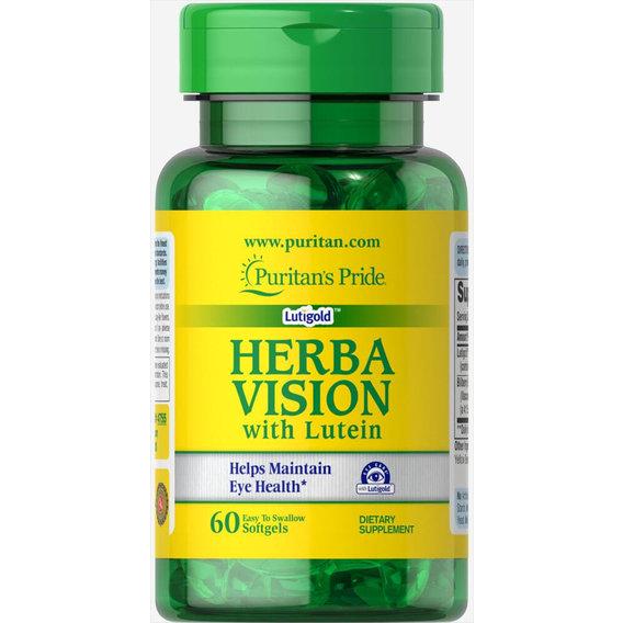 Комплекс для профілактики зору Puritan's Pride Herbavision with Lutein and Bilberry 6 мг 60 Caps