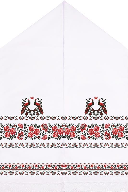 Схема Свадебный рушник для вышивки бисером и нитями на атласной ткани (ТР115ан5099) Схема Свадебный рушник для вышивки бисером и нитями на атласной ткани (ТР115ан5099)