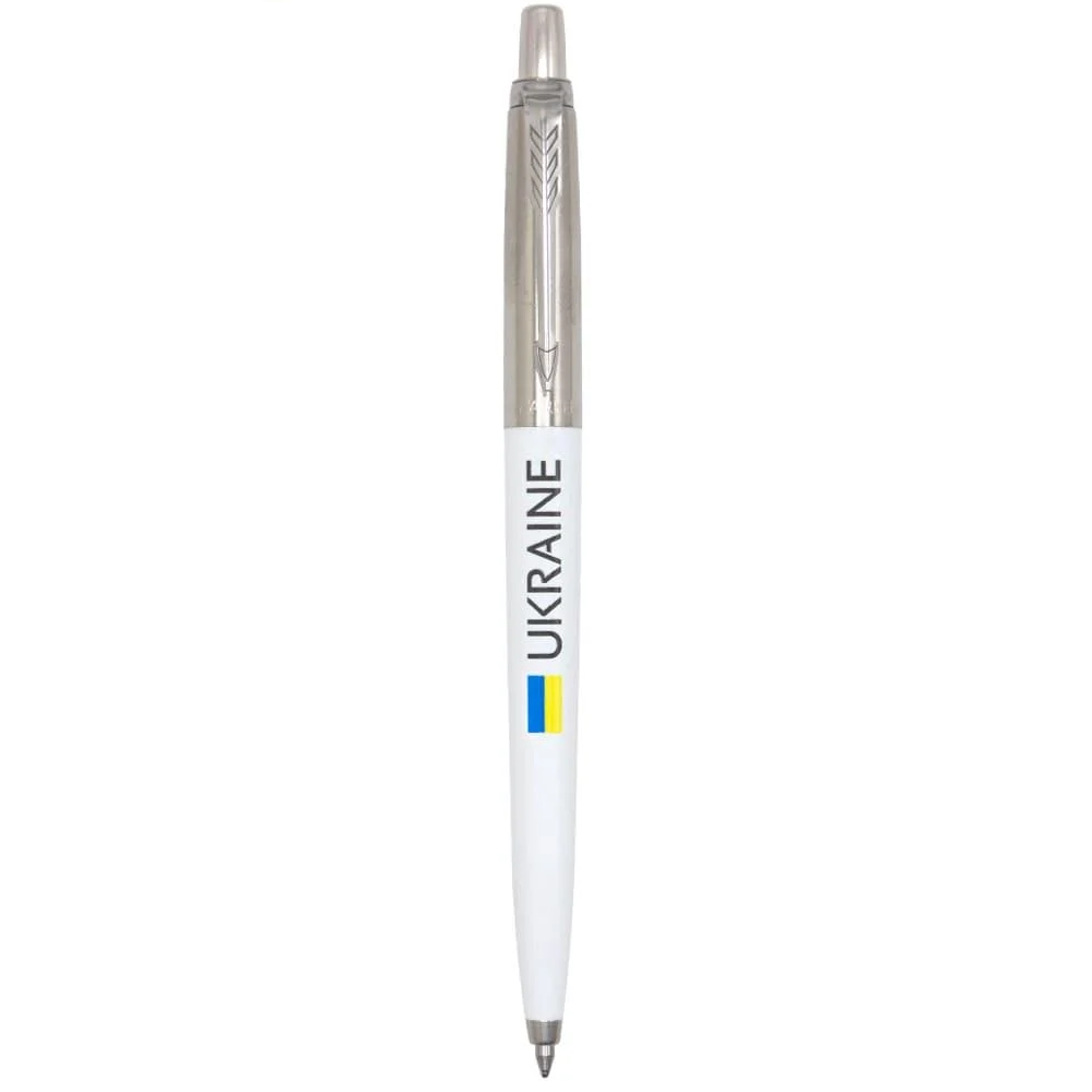 Подарочная ручка шариковая Parker Jotter Ukraine CT BP Флаг "Ukraine" White (15032_T1403u)