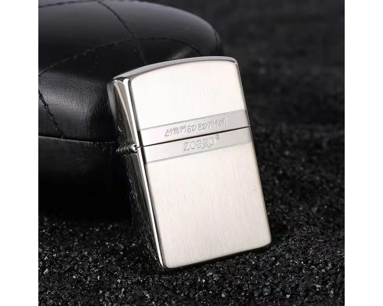 Зажигалка бензиновая Zorro Eye Silver Premium (HL-286)
