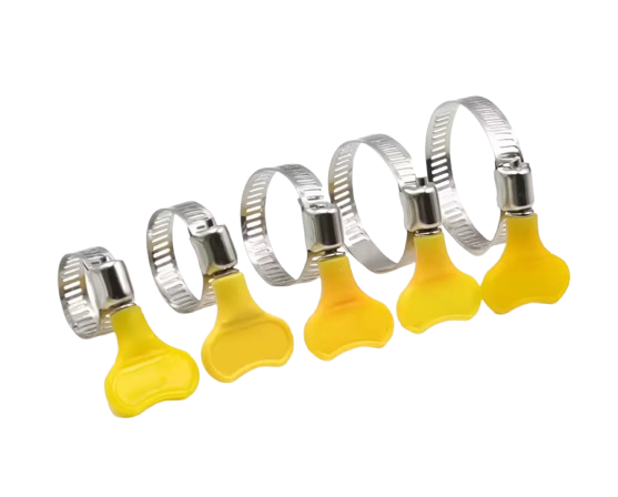 Набір хомутів черв'ячних швидкозатискні 8-44 мм 5 шт. (df23200d) Набір хомутів черв'ячних швидкозатискні 8-44 мм 5 шт. (df23200d)