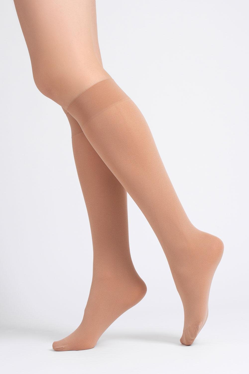 Гольфи жіночі з ущільненим миском Giulia COMFORT KNEE-HIGHS 60 GAMB One size Beige-daino (30668156)