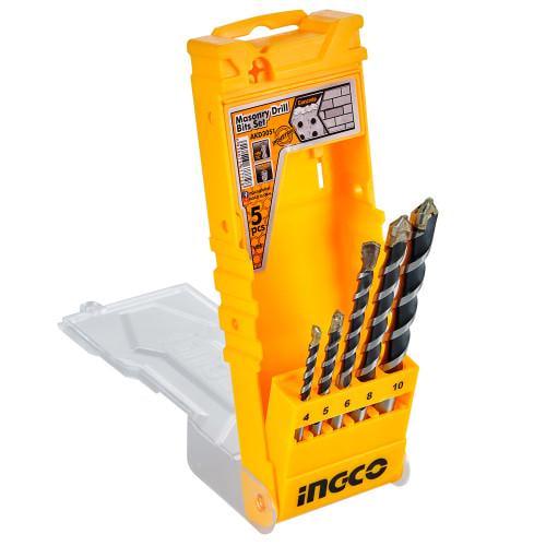 Набор сверл по бетону INGCO 4-10 мм 5 шт. (000145310)