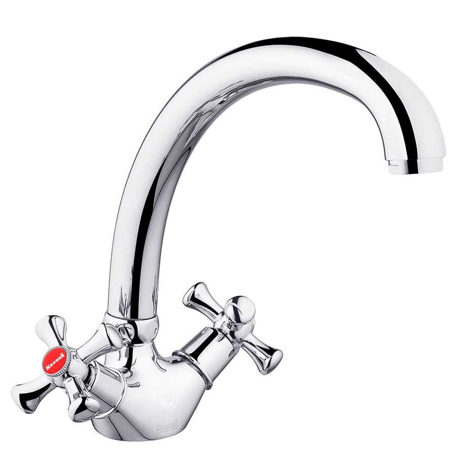 Смеситель для кухни KRONER Rhein-C032 CV017352 двухвентильный Хром (147629)