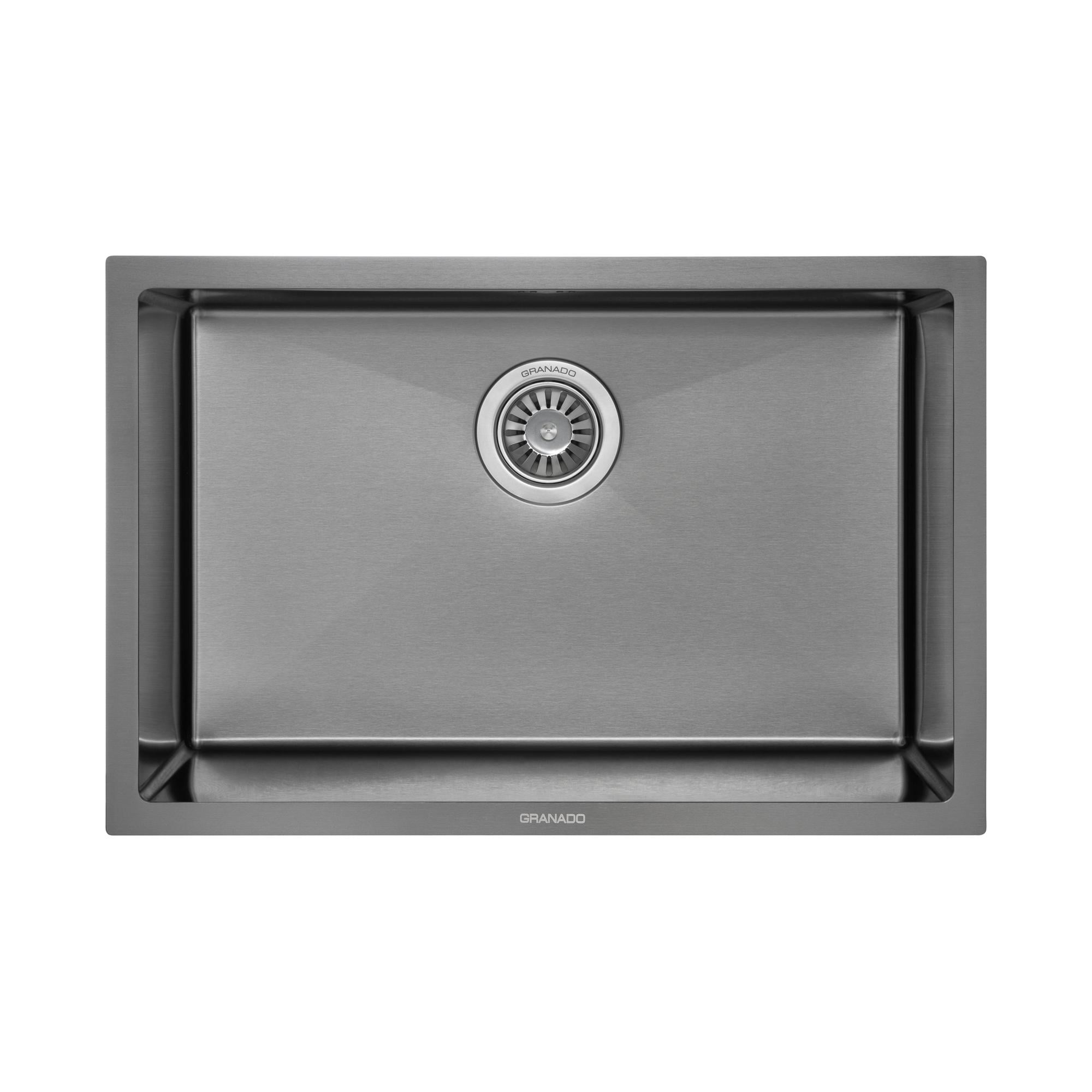 Мойка для кухни стальная Granado Under top L Steel S201 Black