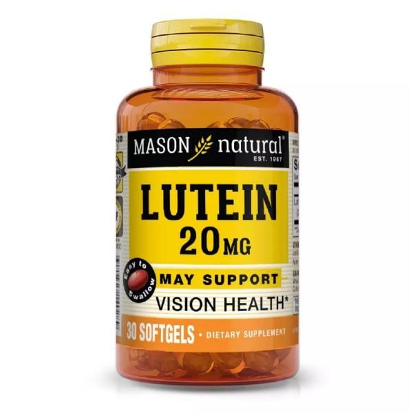 Натуральна добавка з лютеїном Mason Natural Lutein 20 мг 30 капс. (000021129)