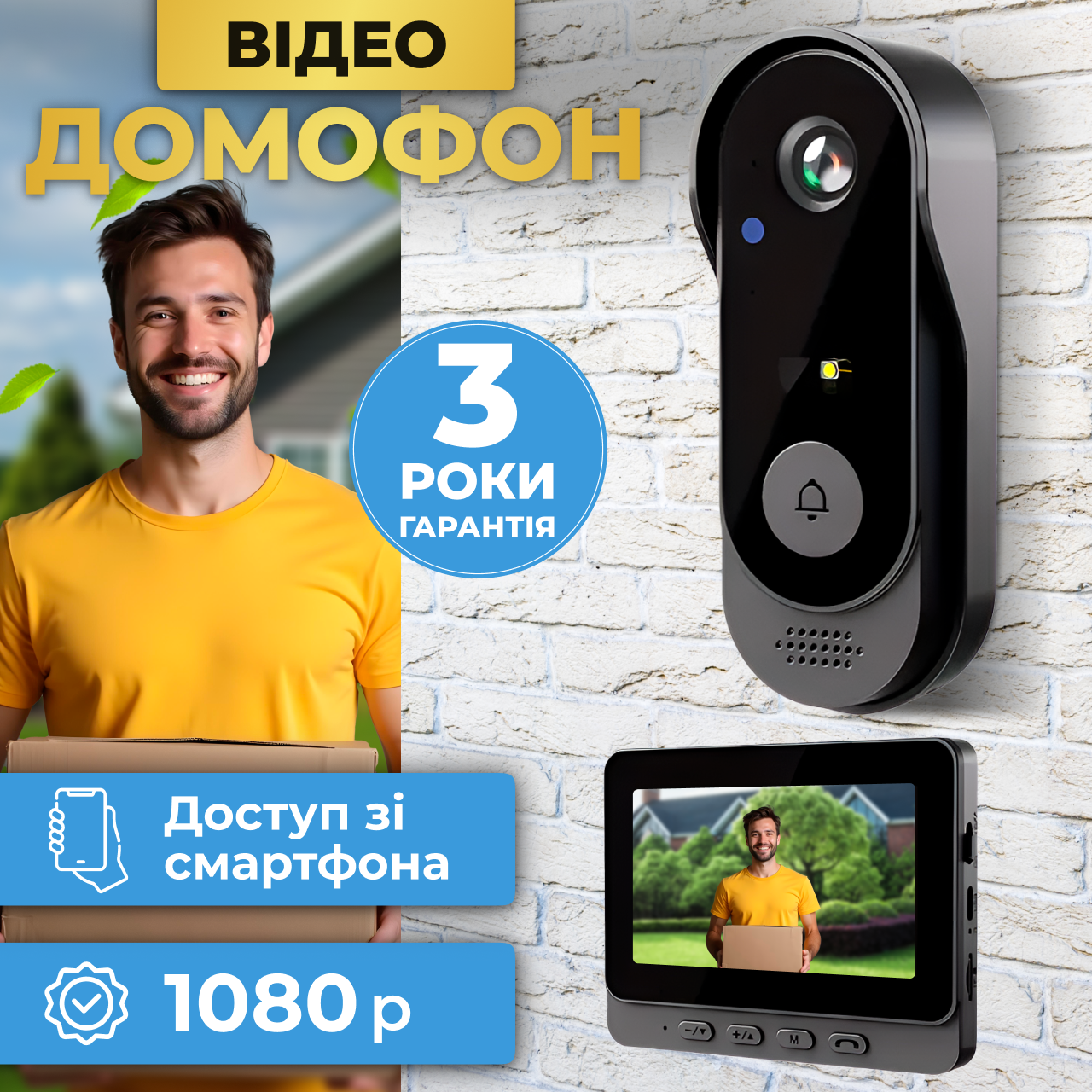 Відеодомофон дверний Q-356505X (23773621) - фото 2 Відеодомофон дверний Q-356505X (23773621) - фото 2