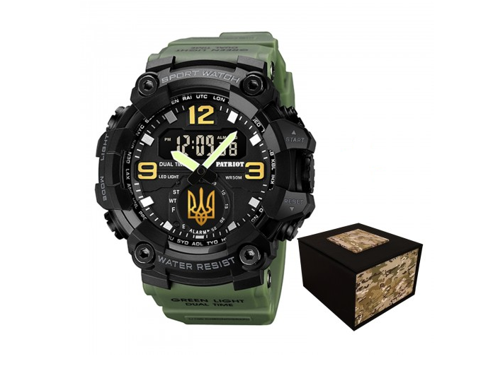 Наручные часы Patriot 003AGUAGD Тризуб Зеленый/Золотой (2101028601)