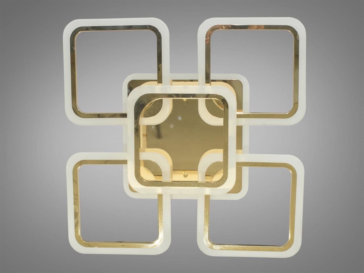 Люстра LED A8060-4+1G-LS с пультом и подсветкой для спальни Золотой 120W на 16 м2 (1436485307)