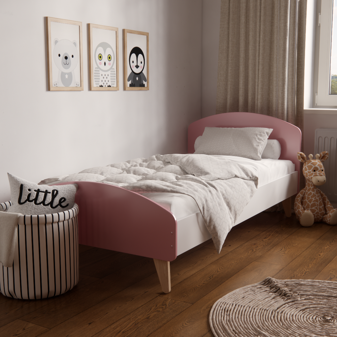 Ліжко дитяче для дітей 3-10 років для дівчат 160х80 см Рожевий