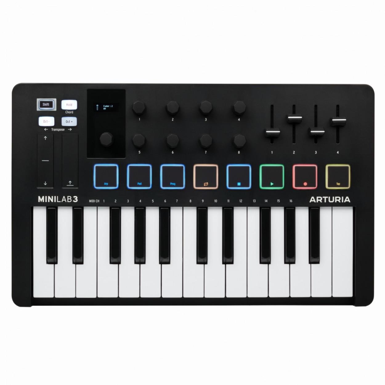 Клавиатура MIDI Arturia MiniLab 3 Black Edition Arturia Analog Lab V (58939)