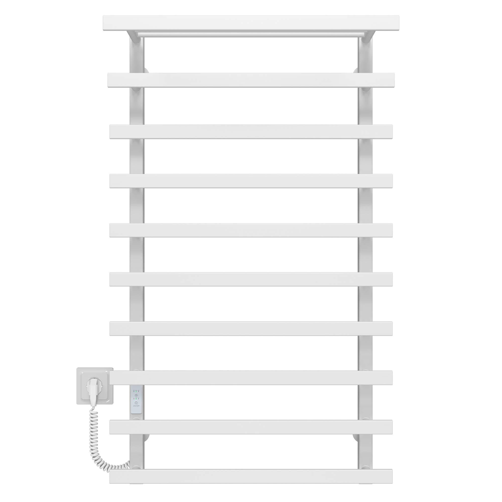 Полотенцесушитель электрический Deffi Agata П10 WD04 левое подключение нержавеющая сталь 500х1000 мм Белый (A.AG.100.50.10.EWL2)