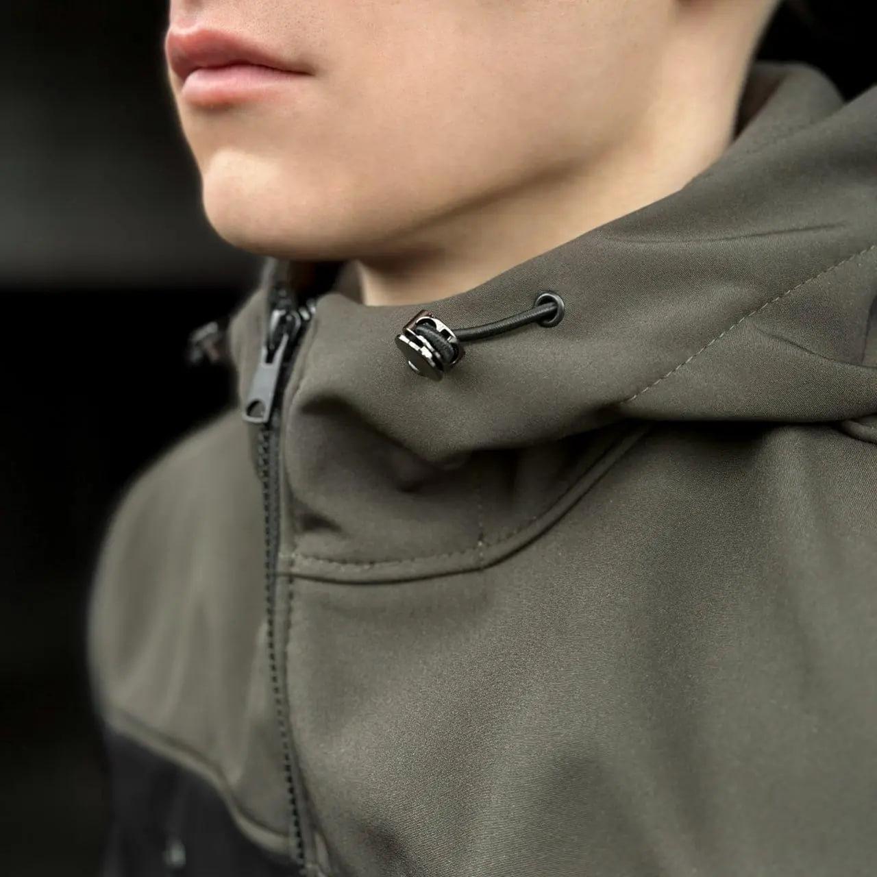 Спортивний костюм чоловічий демісезонний Pobedov Setup soft shell куртка/штани на флісі 3XL Хакі/Чорний (26526/1/6) - фото 7 Спортивний костюм чоловічий демісезонний Pobedov Setup soft shell куртка/штани на флісі 3XL Хакі/Чорний (26526/1/6) - фото 7