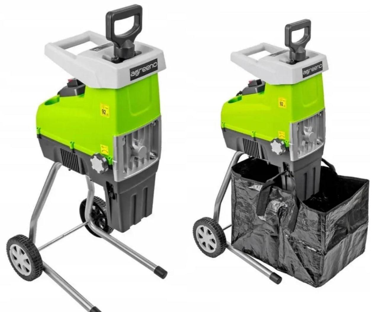 Подрібнювач гілок AGREENO 3500 Вт 60 л - фото 2 Подрібнювач гілок AGREENO 3500 Вт 60 л - фото 2