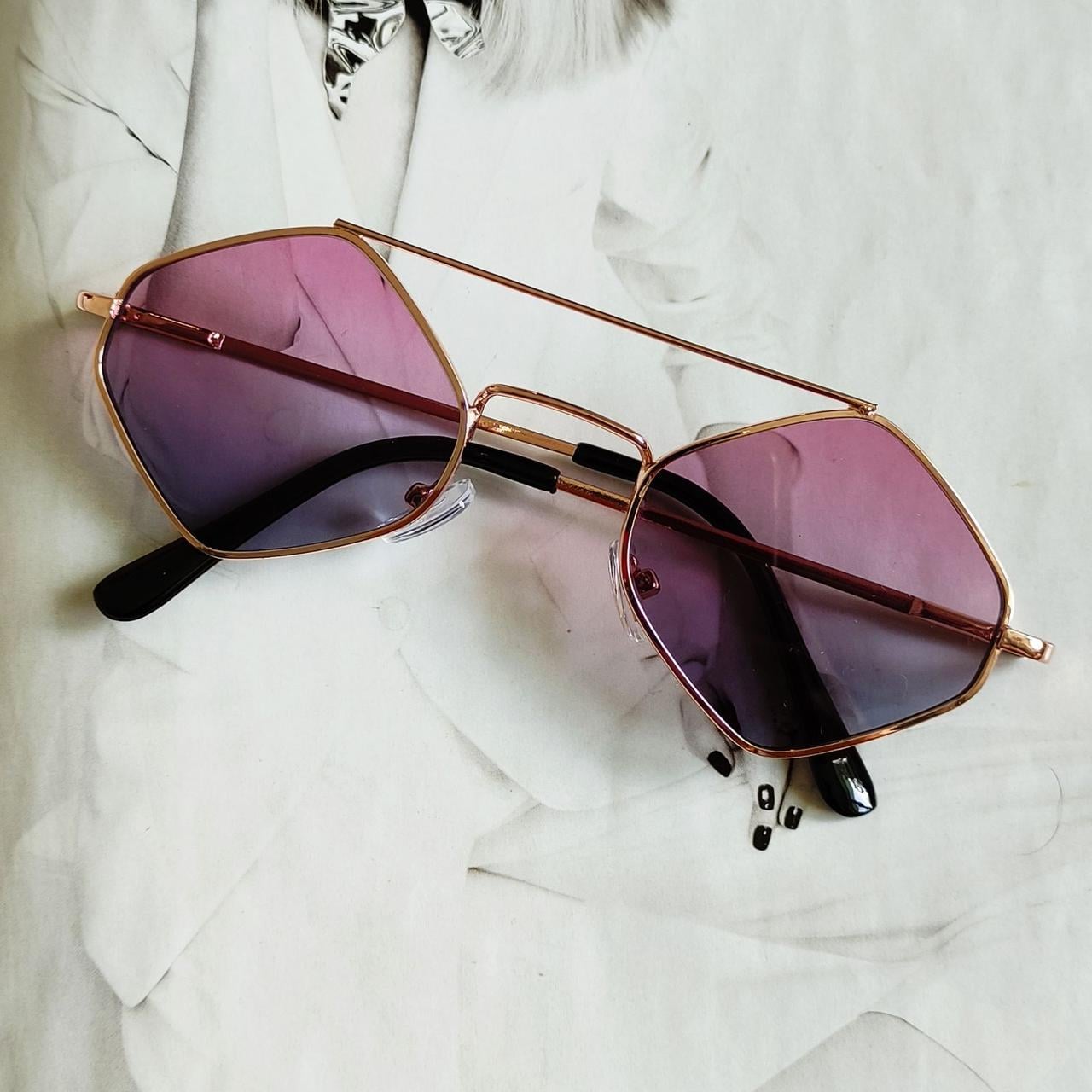 Очки детские ромбы Фиолетово-серый