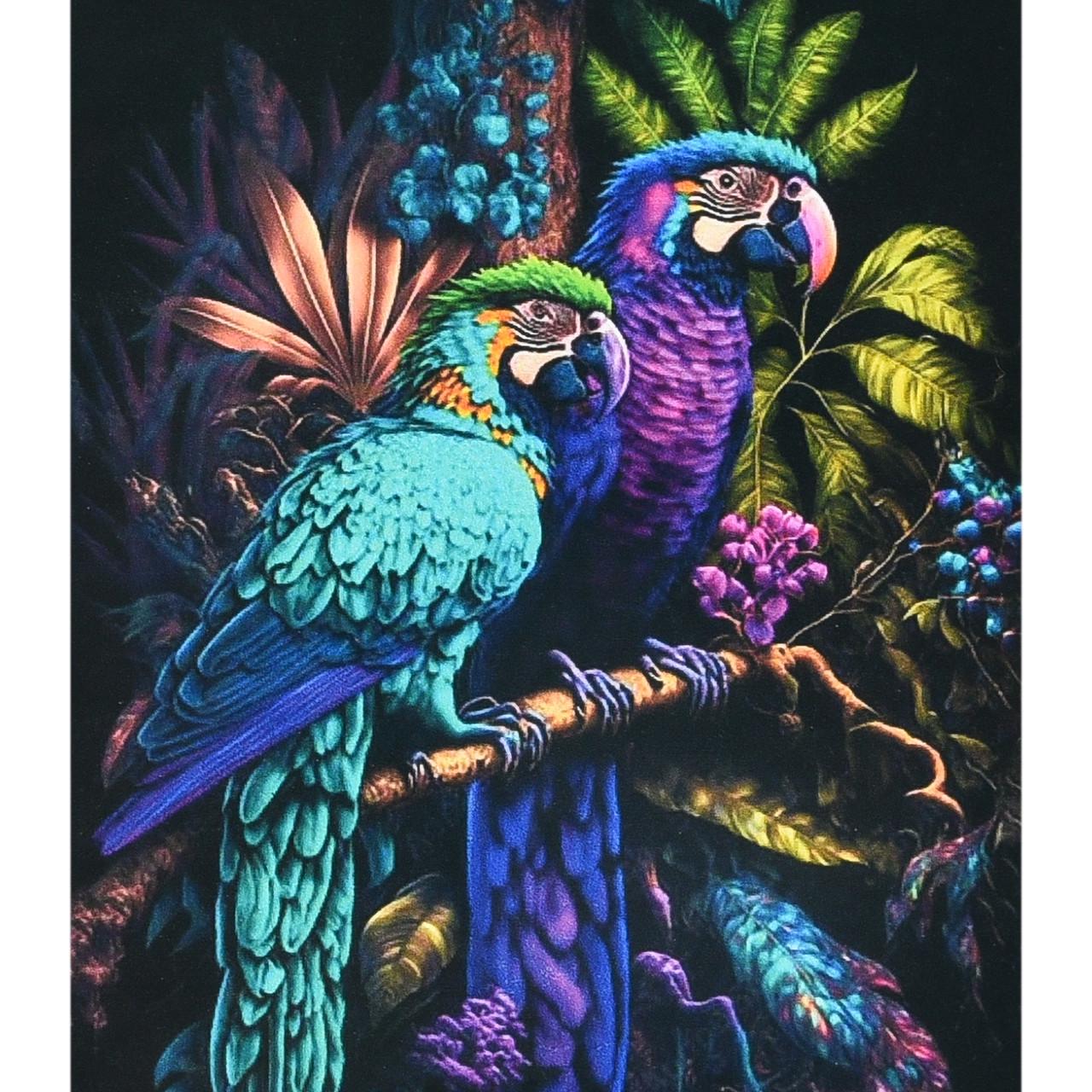 Алмазна мозаїка Strateg Папуги на гілці 40х50 см (SK88216)