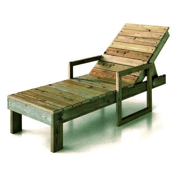 Шезлонг садовый из дерева Абвари Мускат (ШЗЛ-000507)