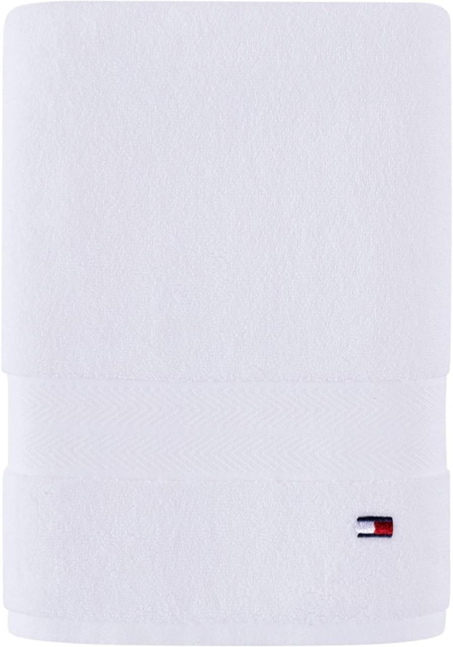 Полотенце банное Tommy Hilfiger Modern American Solid Cotton Bath Towel Белое (2035013584) - фото 1