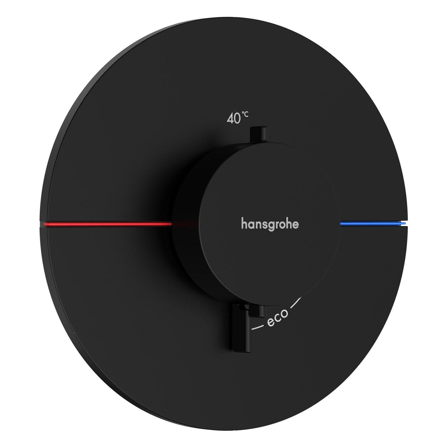 Наружная часть смесителя Hansgrohe ShowerSelect Comfort S 15559670 с термостатом Черный (232454)