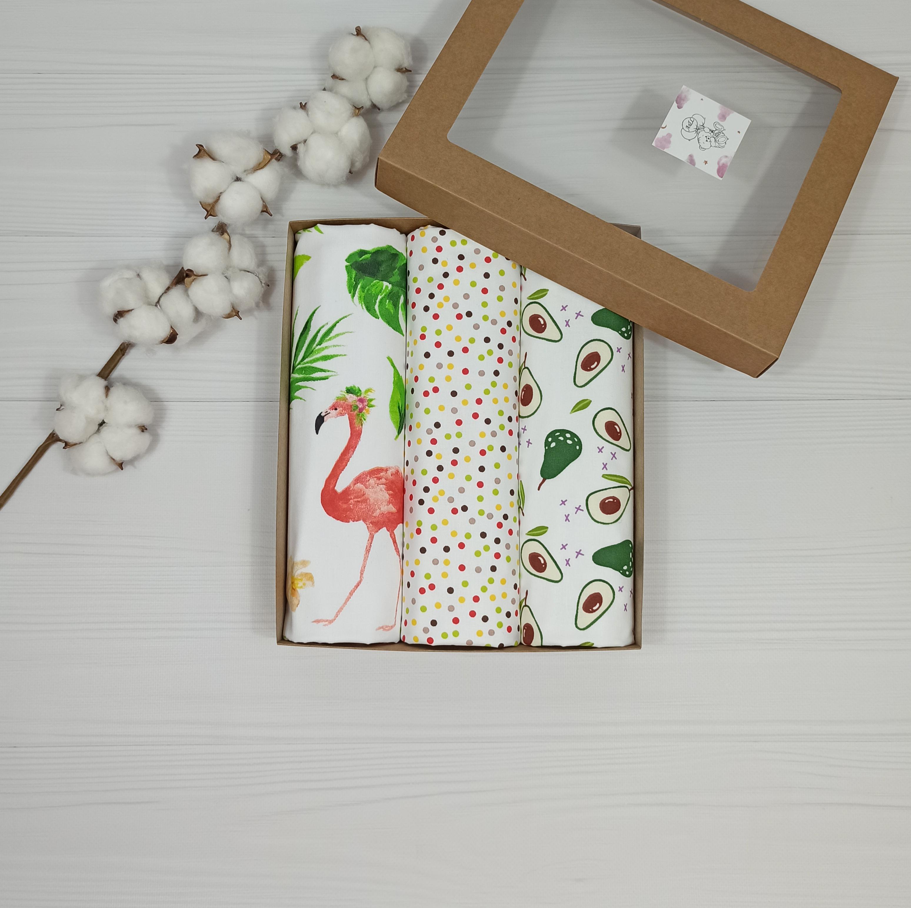 Пеленки детские a.l.babybox Горох 50х80 см 3 шт. Разноцветный (NA 18169982)