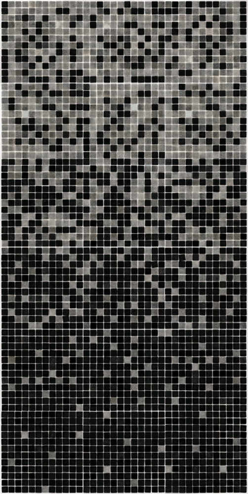 Мозаїка скляна AquaMo MX25-2-16-09 розтяжка градієнт 1912x317x4 мм в спа Сіро-чорний (004119)