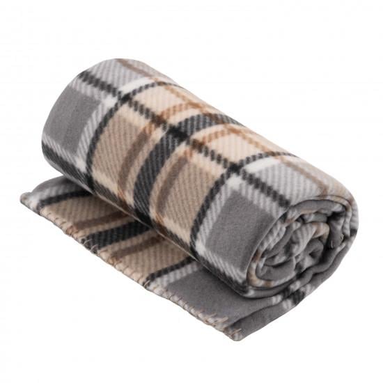Плед Ardesto Fleece клітинка 130x160 см Сірий (ART0721PB)