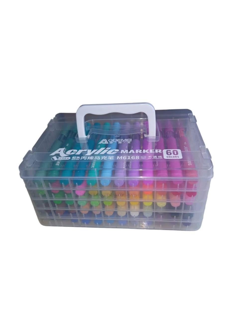 Набор акриловых маркеров Aodemei Acrylic Marker 6168-60 60 шт. (38381871)