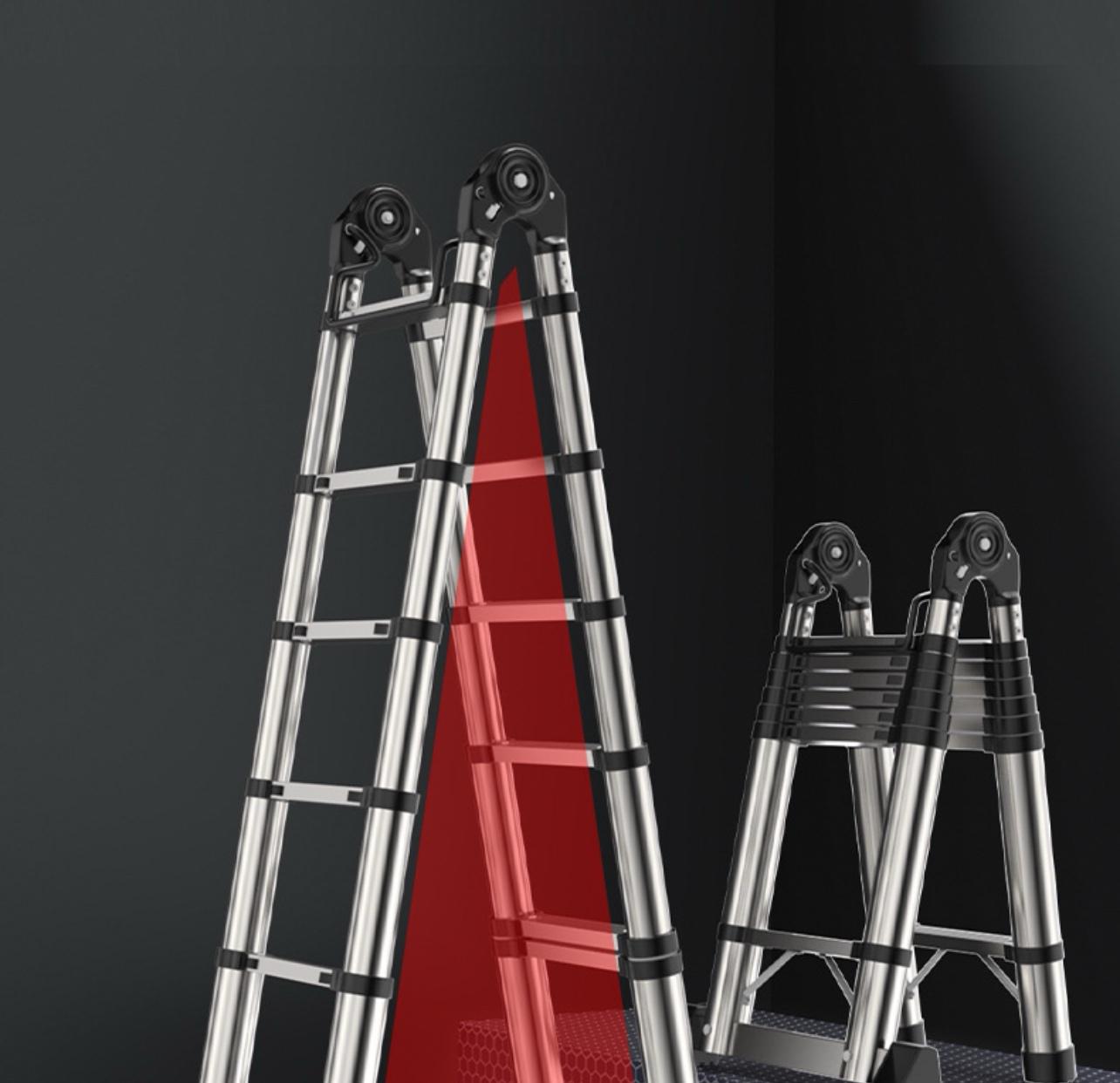 Драбина телескопічна зі стабілізатором 5,6 м (8527) - фото 4 Драбина телескопічна зі стабілізатором 5,6 м (8527) - фото 4