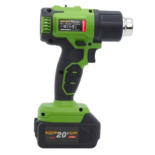 Фен промисловий ProCraft PH22 3 насадки без АКБ та ЗП - фото 4 Фен промисловий ProCraft PH22 3 насадки без АКБ та ЗП - фото 4