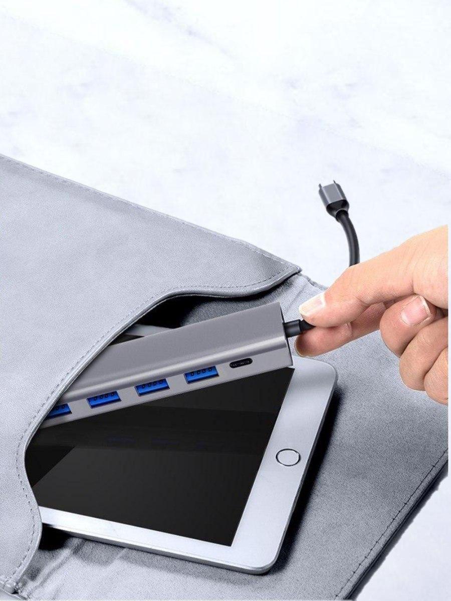 USB-хаб WIWU Alpha 631STR Gray - фото 3 USB-хаб WIWU Alpha 631STR Gray - фото 3