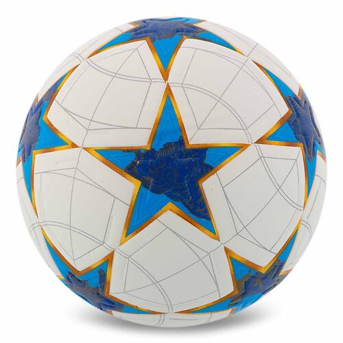 Мяч футбольный STARS SP-Sport FB-7586 №5 PU ламинированный клееный Бело-синий (31773413) Мяч футбольный STARS SP-Sport FB-7586 №5 PU ламинированный клееный Бело-синий (31773413)
