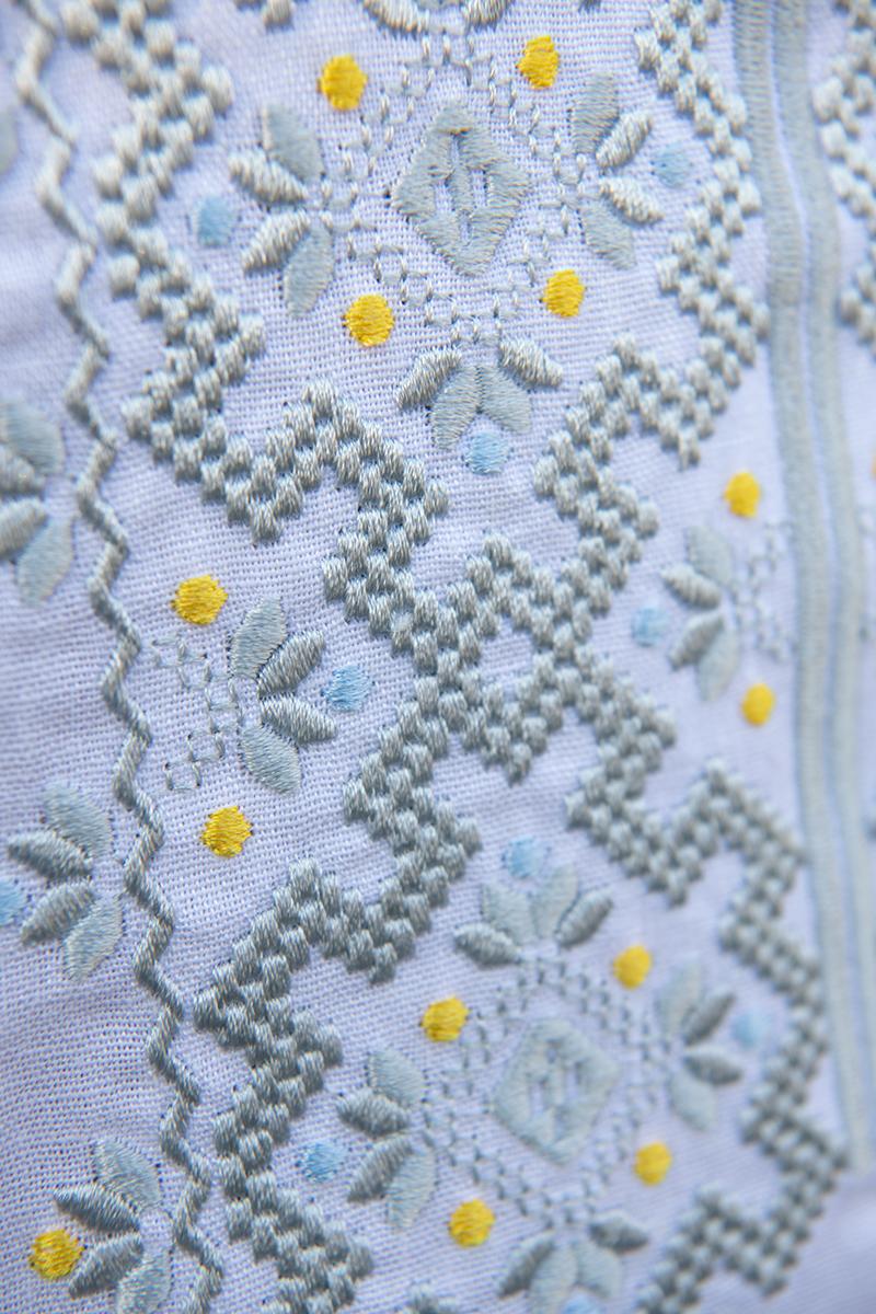 Вышиванка мужская натуральный лен L Белый (2424048016) - фото 4 Вышиванка мужская натуральный лен L Белый (2424048016) - фото 4